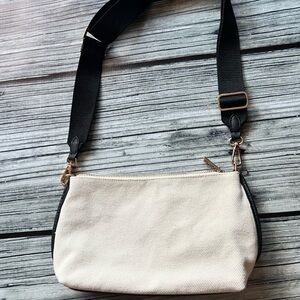 A New Day Cream and Black Crossbody Bag